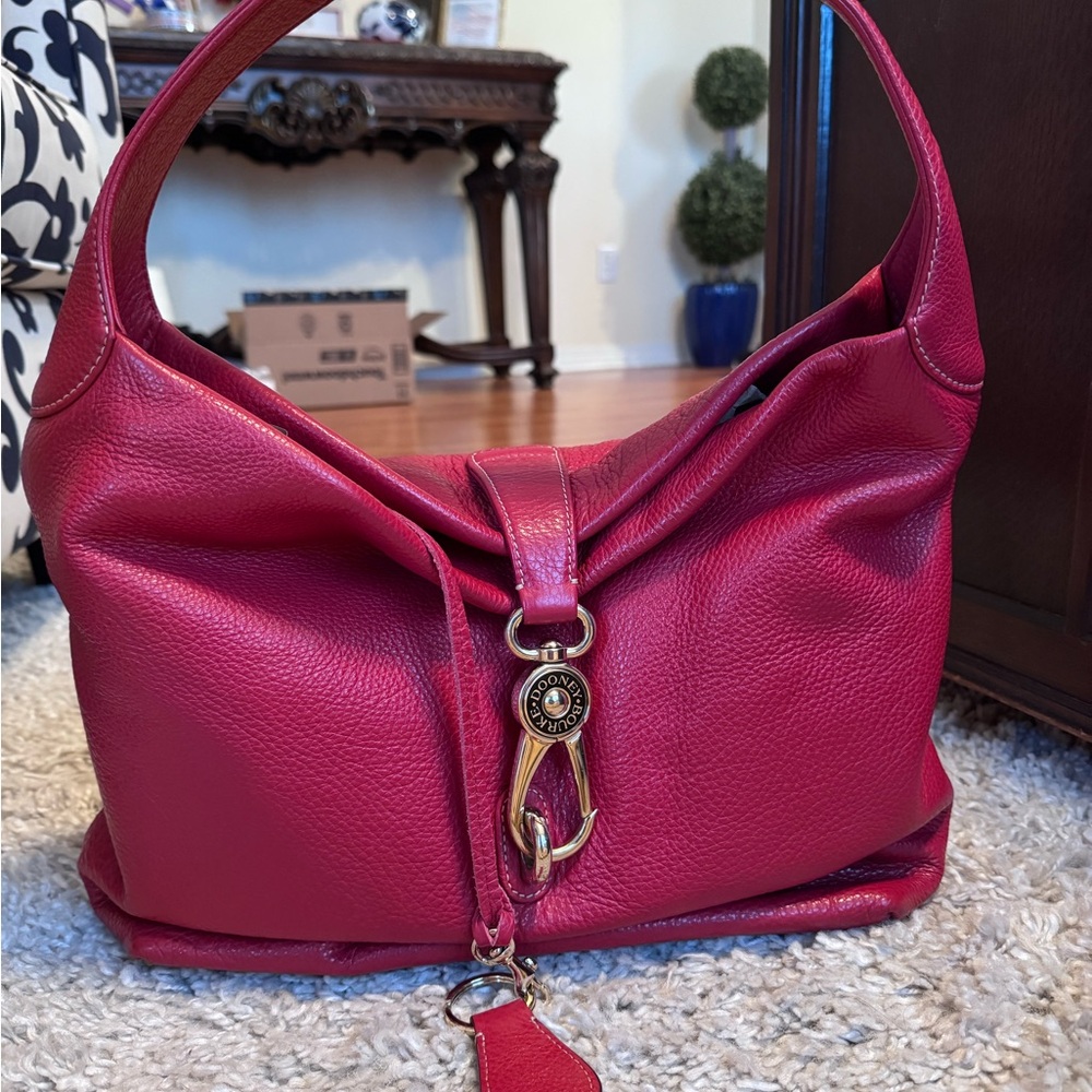 Dooney & Bourke Lucca Leather Logo Lock Hobo